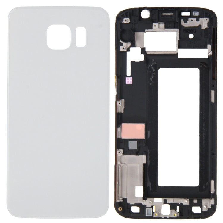 Pour Galaxy S6 Edge/G925, couvercle complet du boîtier (plaque de cadre LCD du boîtier avant + couvercle arrière de la batterie), For Galaxy S6 edge, For Samsung Galaxy S6 edge