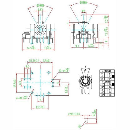Levier de commande de joystick d'origine (arbre épais) 3D pour XBOX / PS2