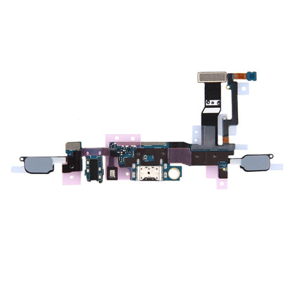 Pour Port de chargement Galaxy C5 Pro/C5010 + bouton d'accueil + câble flexible de prise pour écouteurs
