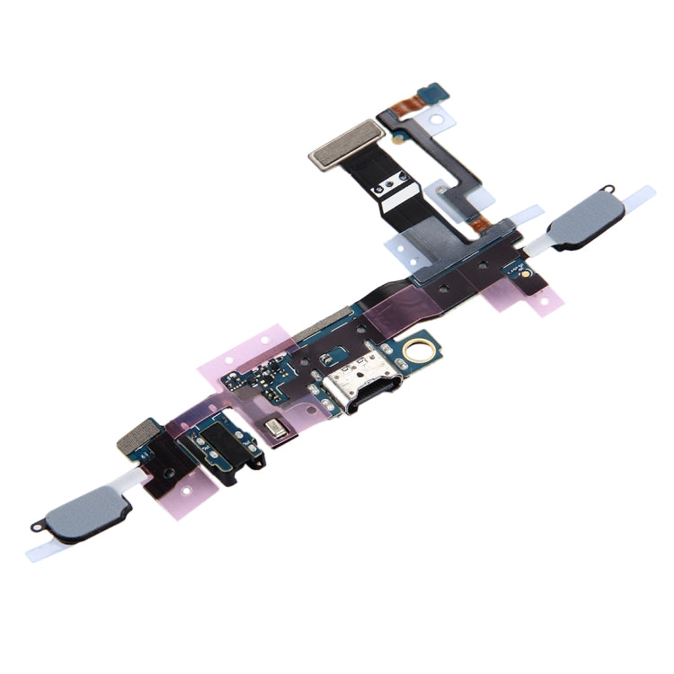 Pour Port de chargement Galaxy C5 Pro/C5010 + bouton d'accueil + câble flexible de prise pour écouteurs