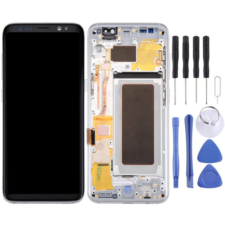 Écran LCD d'origine + dalle tactile d'origine avec cadre pour Galaxy S8 / G950 / G950F / G950FD / G950U / G950A / G950P / G950T / G950V / G950R4 / G950W / G9500