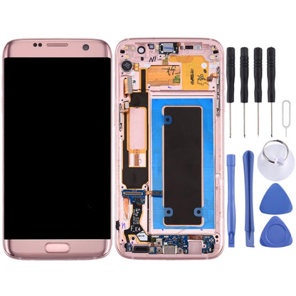Pour Galaxy S7 Edge / G935A Écran LCD d'origine et numériseur Assemblage complet avec cadre et carte de port de charge et bouton de volume et bouton d'alimentation