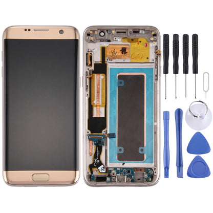 Pour Galaxy S7 Edge / G935A Écran LCD d'origine et numériseur Assemblage complet avec cadre et carte de port de charge et bouton de volume et bouton d'alimentation