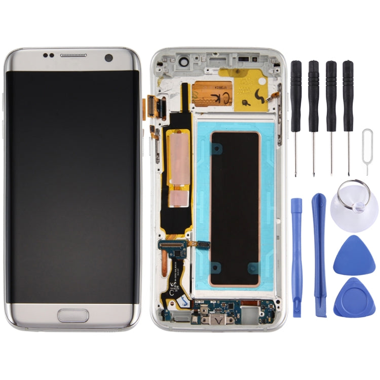 Pour Galaxy S7 Edge / G935A Écran LCD d'origine et numériseur Assemblage complet avec cadre et carte de port de charge et bouton de volume et bouton d'alimentation