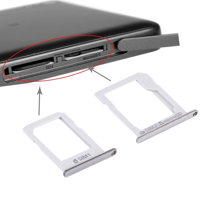 Pour Galaxy E5 (version double SIM) Plateau pour carte SIM + Plateau pour carte Micro SD/SIM