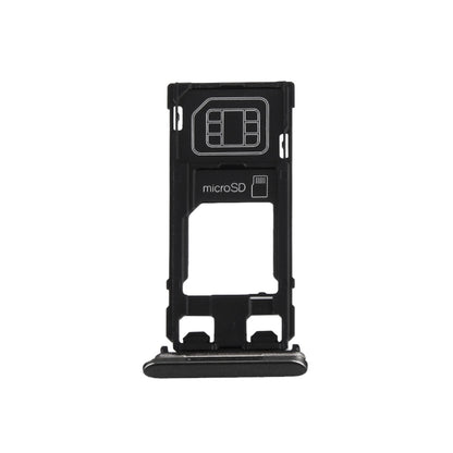 Plateau de carte SIM + plateau de carte Micro SD + bouchon anti-poussière de port de fente de carte pour Sony Xperia X (version SIM unique)