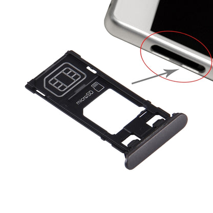 Plateau de carte SIM + plateau de carte Micro SD + bouchon anti-poussière de port de fente de carte pour Sony Xperia X (version SIM unique)