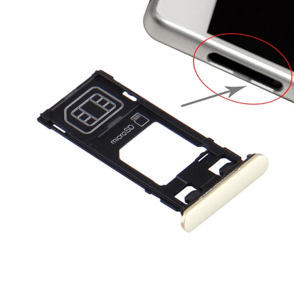 Plateau de carte SIM + plateau de carte Micro SD + bouchon anti-poussière de port de fente de carte pour Sony Xperia X (version SIM unique)