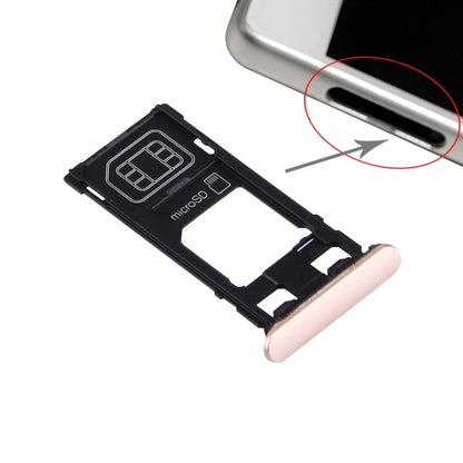 Plateau de carte SIM + plateau de carte Micro SD + bouchon anti-poussière de port de fente de carte pour Sony Xperia X (version SIM unique)
