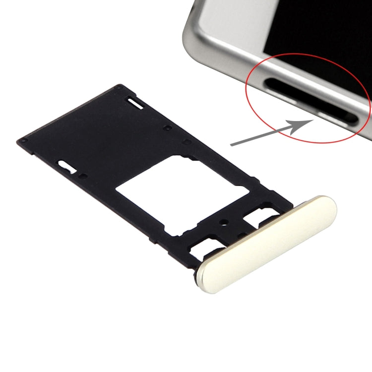 Plateau pour carte SIM + plateau pour carte Micro SD/SIM + bouchon anti-poussière pour port de fente pour carte pour Sony Xperia X (version double SIM)