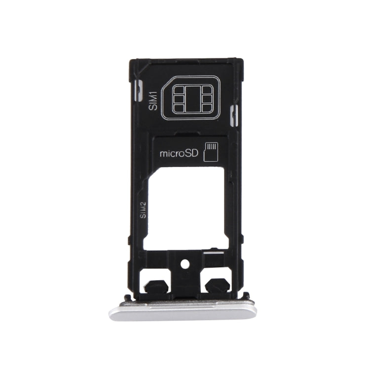 Plateau pour carte SIM + plateau pour carte Micro SD/SIM + bouchon anti-poussière pour port de fente pour carte pour Sony Xperia X (version double SIM)
