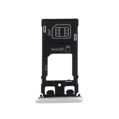 Plateau pour carte SIM + plateau pour carte Micro SD/SIM + bouchon anti-poussière pour port de fente pour carte pour Sony Xperia X (version double SIM)
