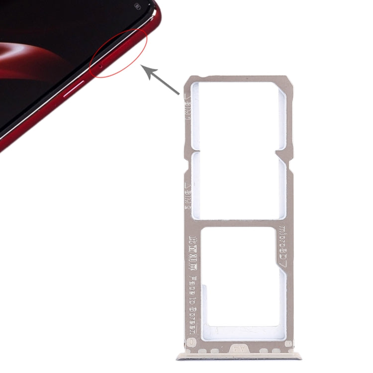 Pour OPPO A3 2 x plateau pour carte SIM + plateau pour carte Micro SD