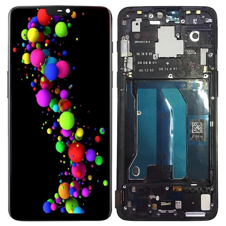 Pour OnePlus 6 numériseur assemblage complet avec cadre écran LCD OEM