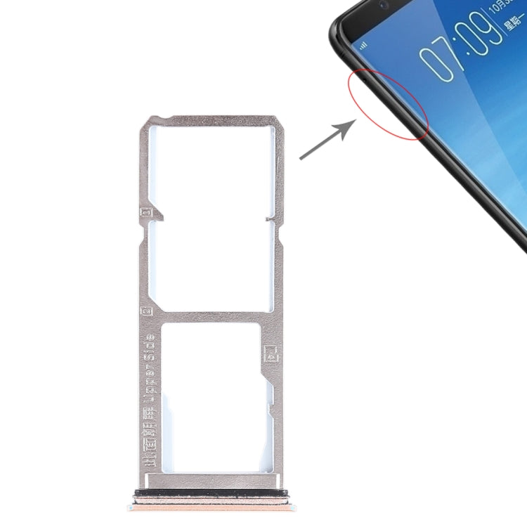 Pour Vivo Y75 2 x plateau pour carte SIM + plateau pour carte Micro SD