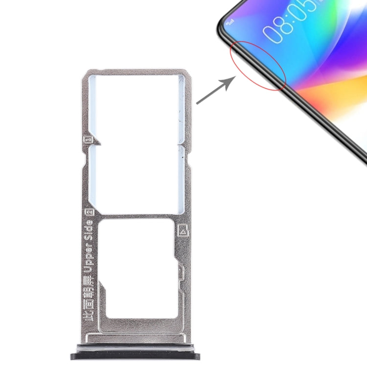 Pour Vivo Y85 / Z1 / Z1i / V9 Youth / V9 2 x plateau de carte SIM + plateau de carte Micro SD