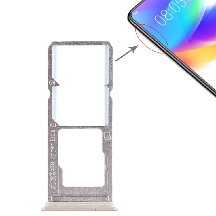 Pour Vivo Y85 / Z1 / Z1i / V9 Youth / V9 2 x plateau de carte SIM + plateau de carte Micro SD