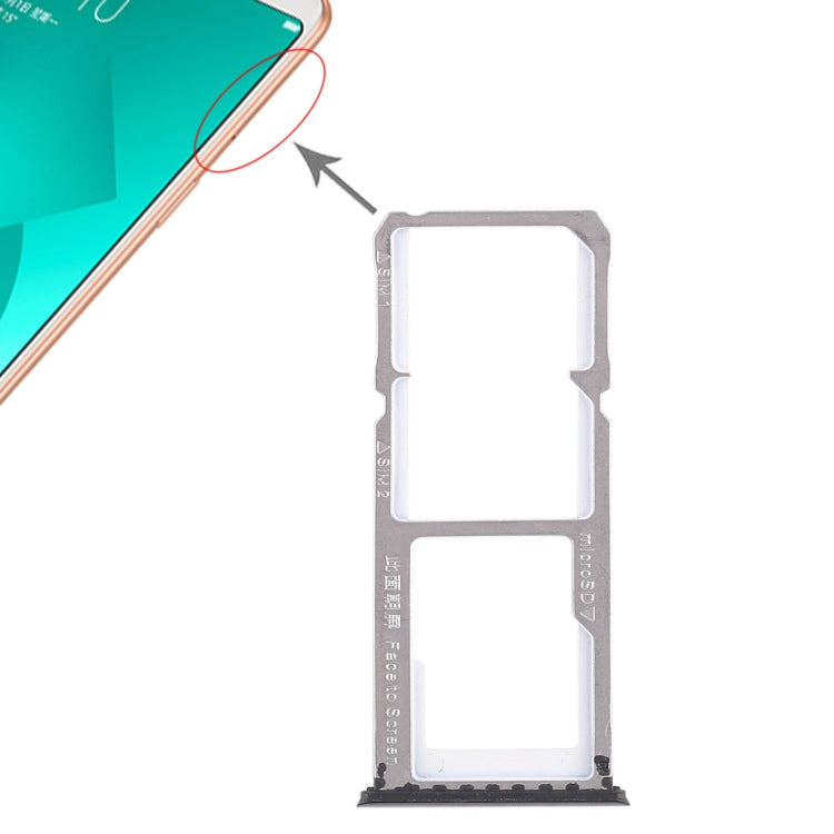 Pour OPPO A83 2 x plateau pour carte SIM + plateau pour carte Micro SD