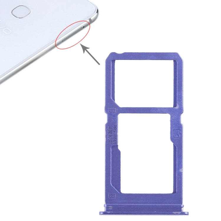 Pour Vivo X21i Plateau de carte SIM + Plateau de carte SIM / Plateau de carte Micro SD