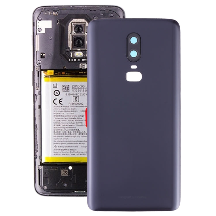Pour OnePlus 6 Couvercle arrière de batterie givré avec objectif d'appareil photo