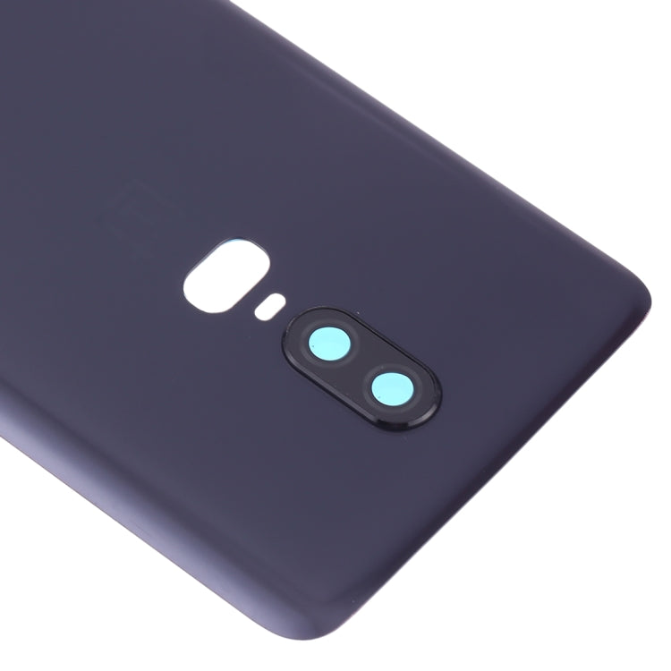 Pour OnePlus 6 Couvercle arrière de batterie givré avec objectif d'appareil photo