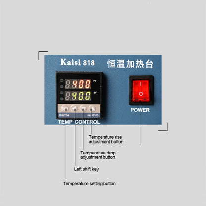 Plaque chauffante à température constante pour station de chauffage Kaisi 818, prise américaine