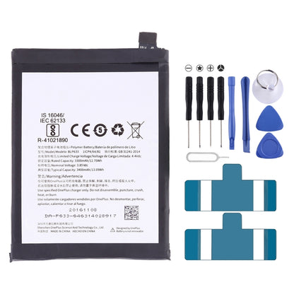 3300mAh BLP633 pour batterie Li-Polymère OnePlus 3T