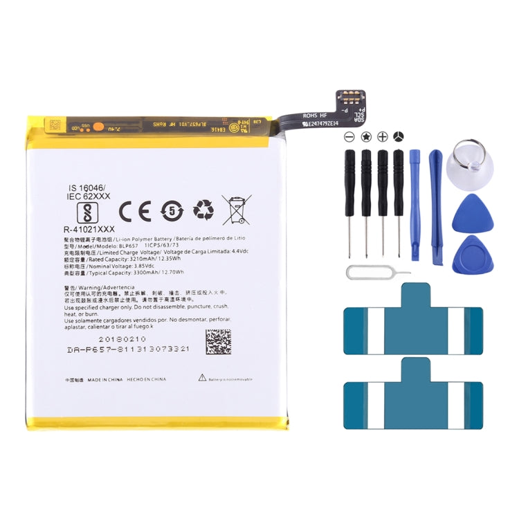 3210mAh BLP657 pour batterie Li-Polymère OnePlus 6