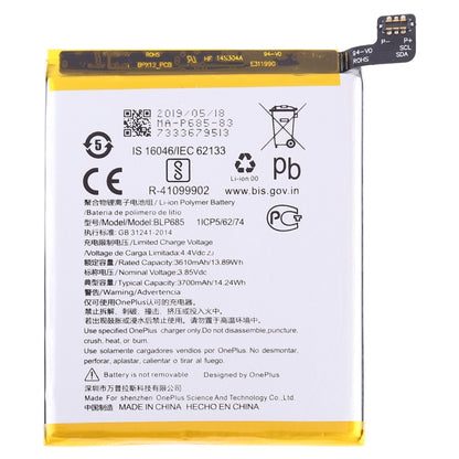3610mAh BLP685 pour batterie Li-Polymère OnePlus 6T