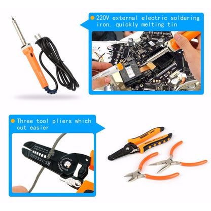 JAKEMY JM-P14 ensemble d'outils de réparation de soudage boîte à outils sac pince à dénuder tournevis, prise américaine