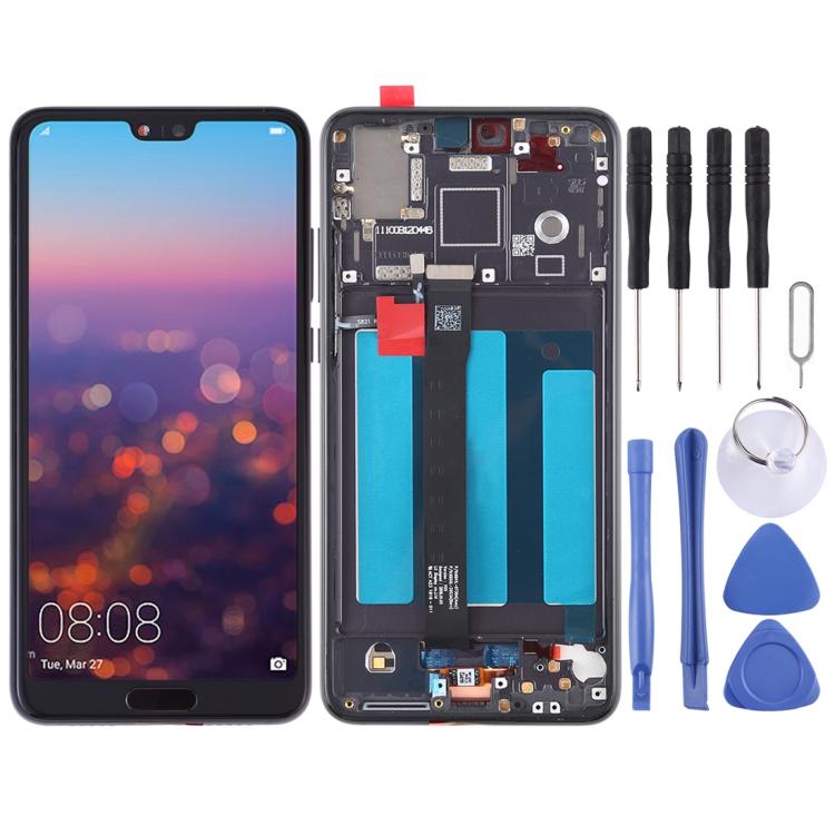 Écran LCD et numériseur complet avec cadre pour Huawei P20