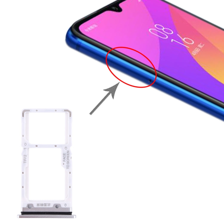 Tiroir Carte SIM + Tiroir Carte SIM / Tiroir Carte Micro SD pour Xiaomi Mi CC9
