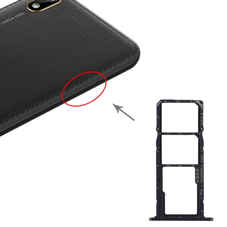 Tiroir Carte SIM + Tiroir Carte SIM + Tiroir Carte Micro SD pour Huawei Y5 (2019)
