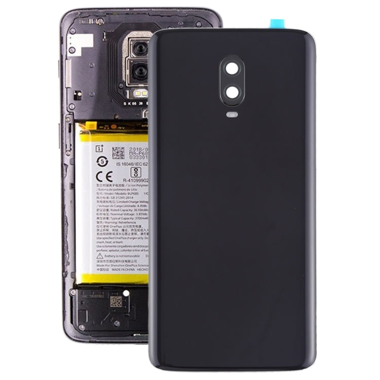 Couvercle arrière de batterie d'origine pour OnePlus 6T, avec objectif d'appareil photo