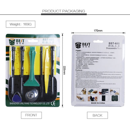 10 en 1 MEILLEUR Kit d'outils BST-605 Démonter les outils d'ouverture pour iPhone 3/4/4S/5