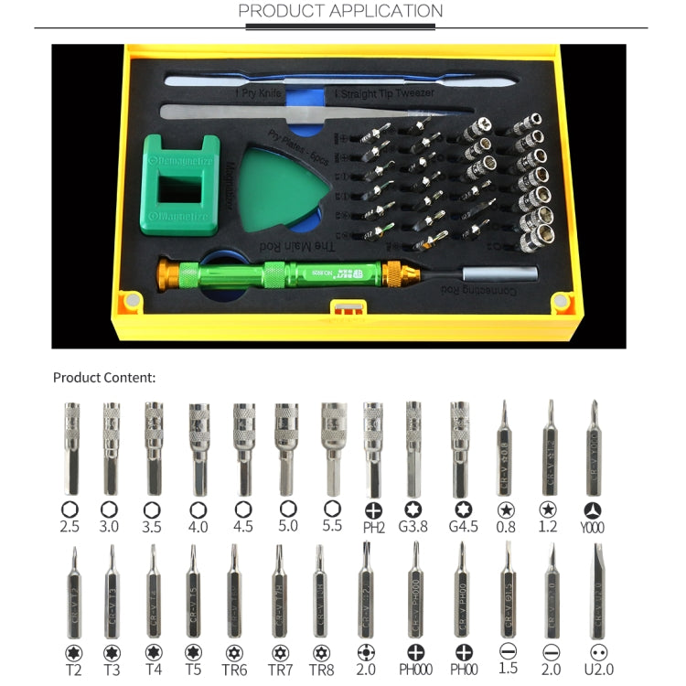 MEILLEUR BST-8929 Kit de tournevis à embout magnétique 37 en 1, jeu de tournevis professionnels