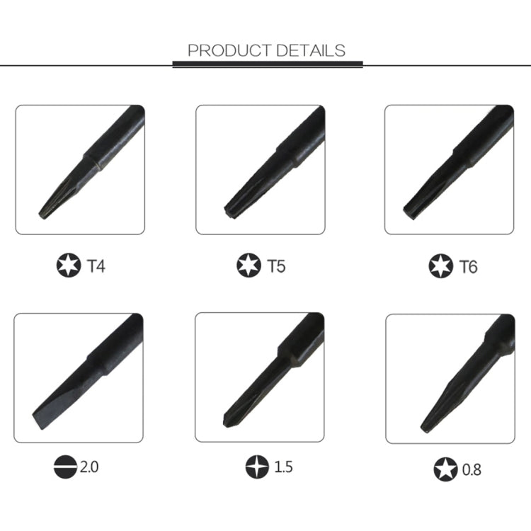 Jeu de tournevis de précision 6 en 1, jeu de tournevis électroniques magnétiques pour téléphone portable, ordinateur portable, tablette