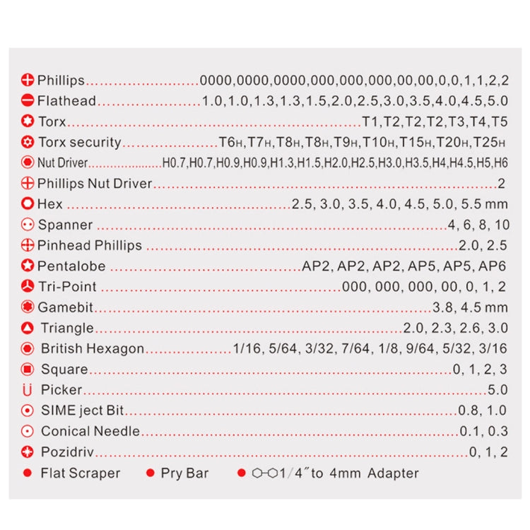Kaisi K-9126 – jeu de tournevis magnétiques 126 en 1, Kit d'outils de tournevis de précision, outil manuel de réparation