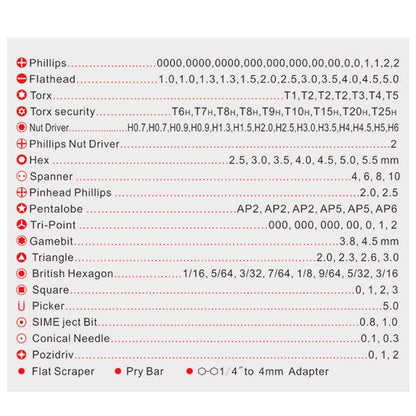 Kaisi K-9126 – jeu de tournevis magnétiques 126 en 1, Kit d'outils de tournevis de précision, outil manuel de réparation