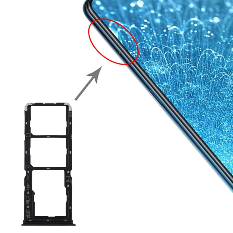 Pour Vivo S1 Plateau de carte SIM + Plateau de carte SIM + Plateau de carte Micro SD