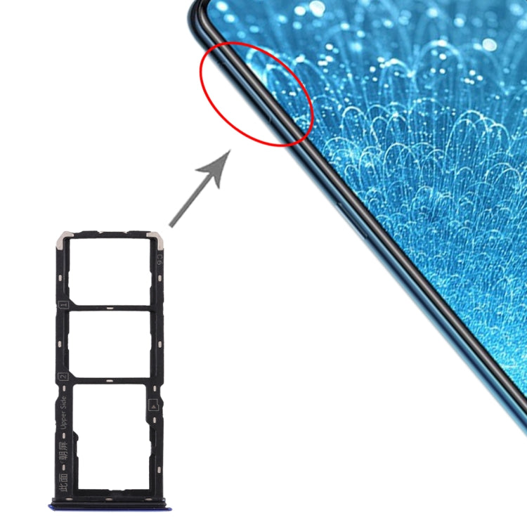 Pour Vivo S1 Plateau de carte SIM + Plateau de carte SIM + Plateau de carte Micro SD