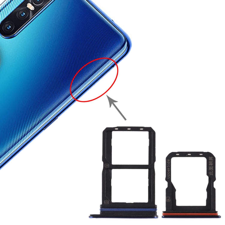 Pour Vivo S1 Pro Plateau de carte SIM + Plateau de carte SIM + Plateau de carte Micro SD