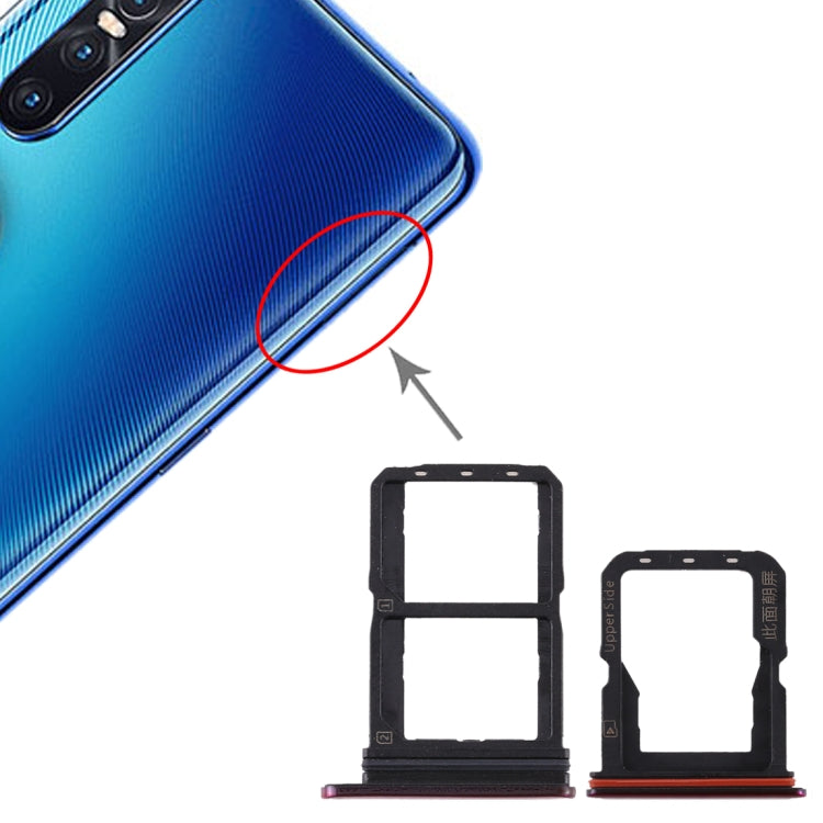 Pour Vivo S1 Pro Plateau de carte SIM + Plateau de carte SIM + Plateau de carte Micro SD