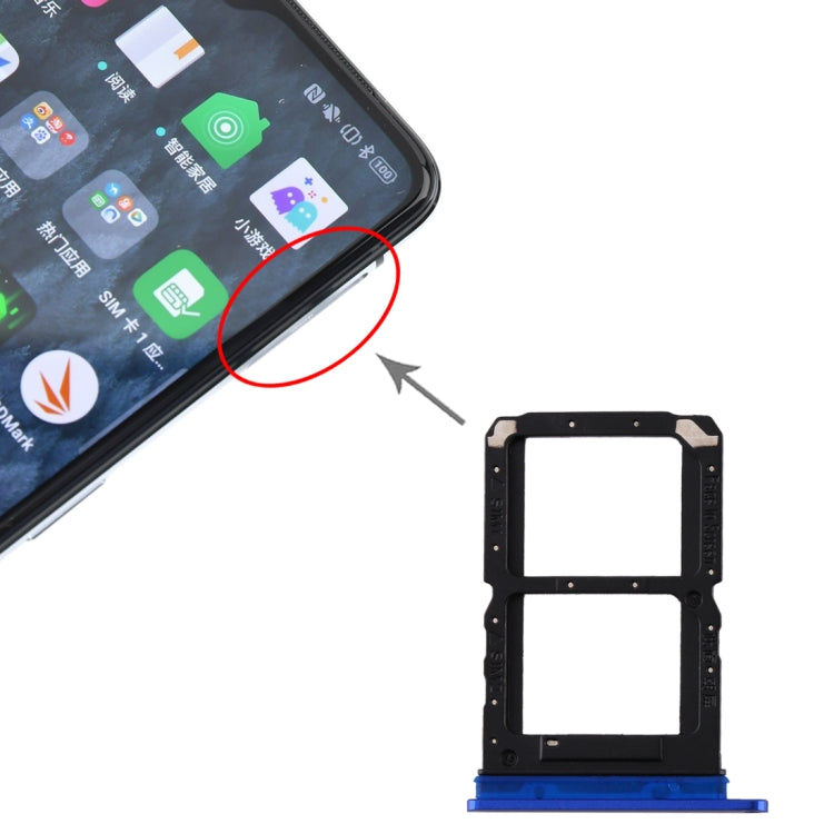 Pour Realme X2 Pro Plateau de carte SIM + Plateau de carte SIM, For OPPO Realme X2 Pro, For Realme X2 Pro