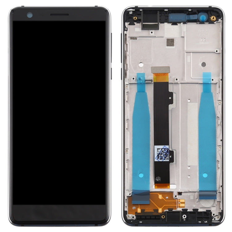 Écran LCD et numériseur assemblage complet avec cadre et touches latérales pour Nokia 3.1 TA-1049 TA-1057 TA-1063 TA-1070