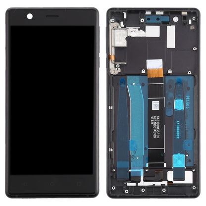 Écran LCD et numériseur complet avec cadre et touches latérales pour Nokia 3 TA-1032