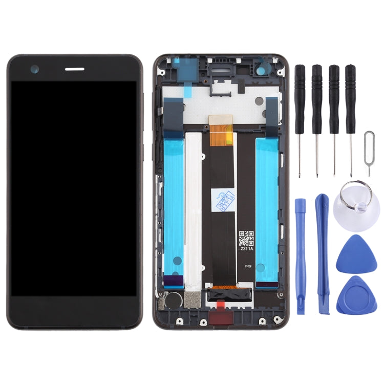 Écran LCD et numériseur assemblage complet avec cadre et touches latérales pour Nokia 2 N2 TA-1007 TA-1029 TA-1023 TA-1035 TA-1011