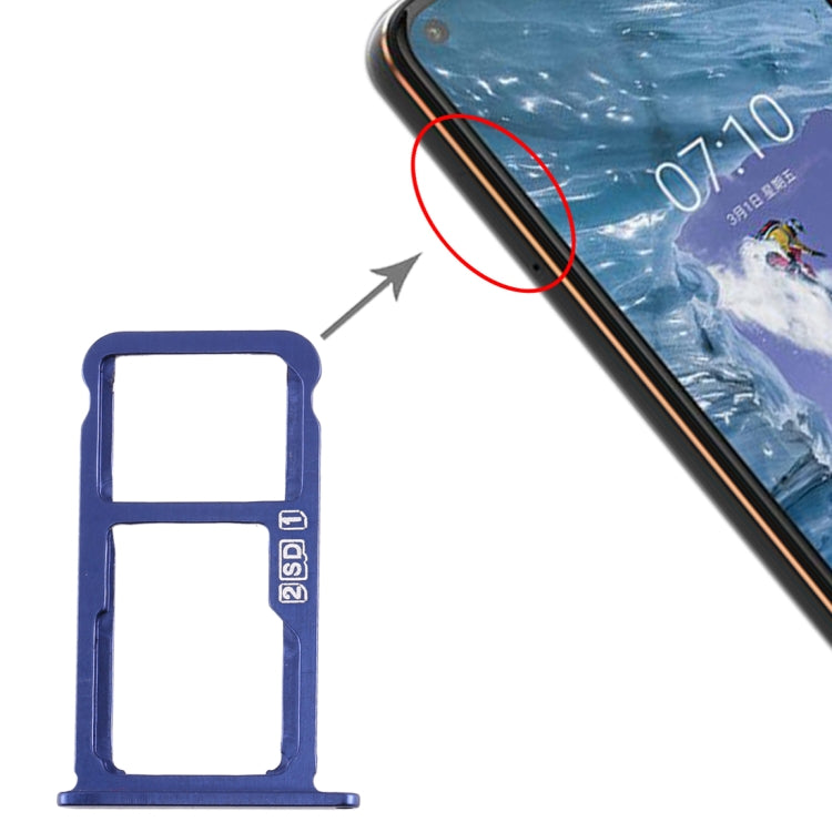 Plateau pour carte SIM + plateau pour carte SIM / plateau pour carte Micro SD pour Nokia X7 / 8.1 / 7.1 Plus / TA-1131