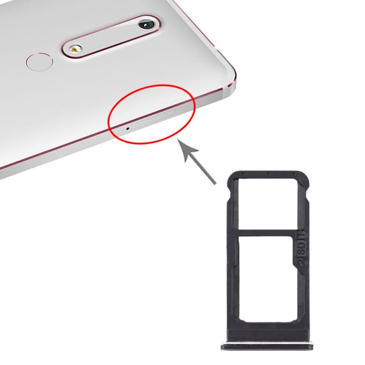 Plateau de carte SIM + plateau de carte SIM/plateau de carte Micro SD pour Nokia 6.1/6 (2018)/TA-1043 TA-1045 TA-1050 TA-1054 TA-1068
