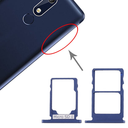Tiroir Carte SIM + Tiroir Carte SIM + Tiroir Carte Micro SD pour Nokia 5.1 TA-1075